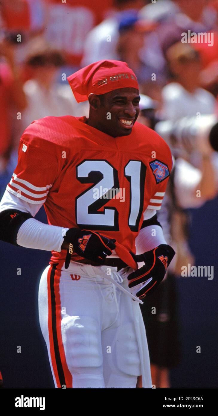 San Francisco 49ers Deion Sanders #21 Vintage 90s Wilson