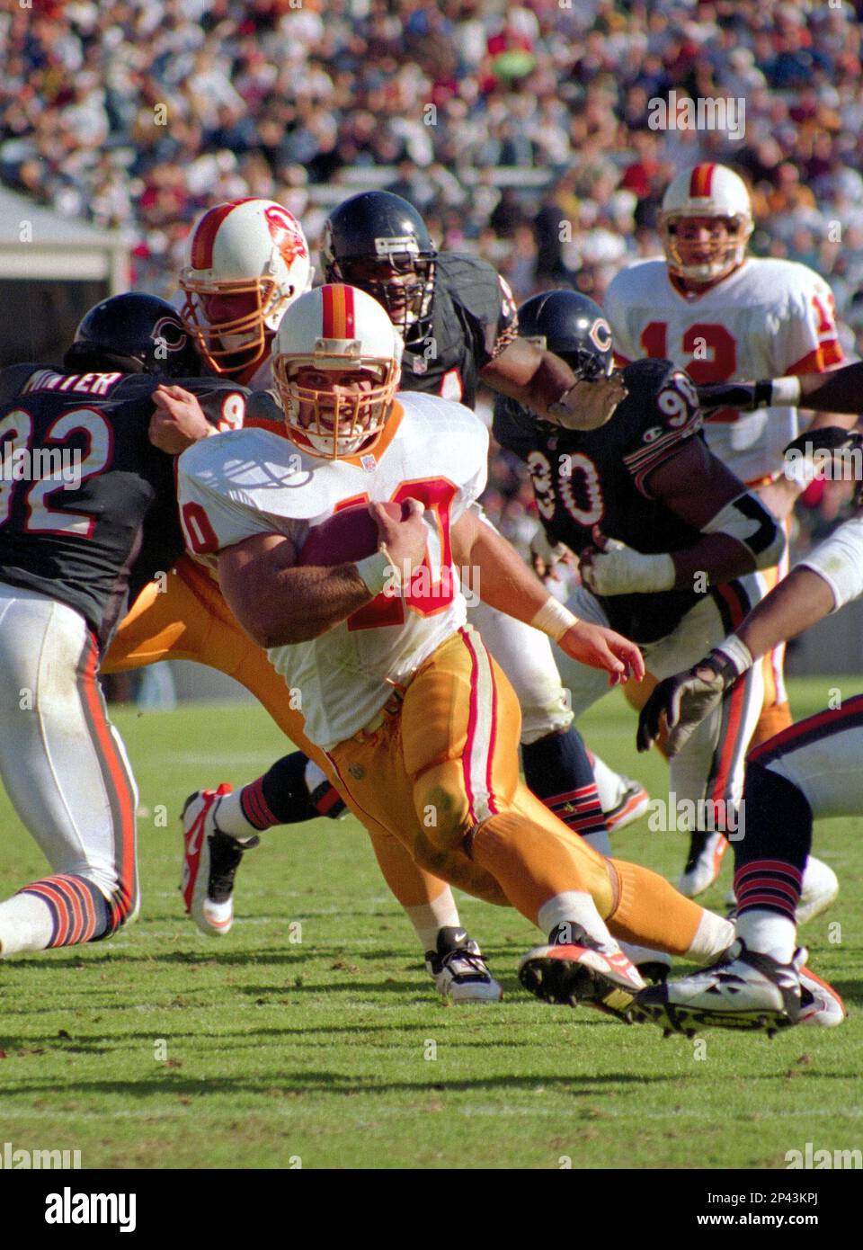 NFL FILE: Mike Alstott of the Tampa Bay Buccaneers points to the