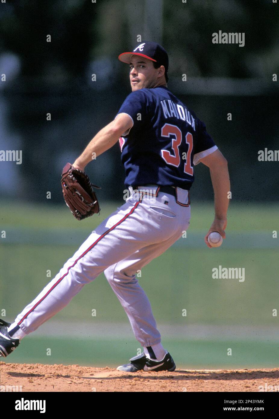 Atlanta Braves Greg Maddux (31) during a game from his career. Greg