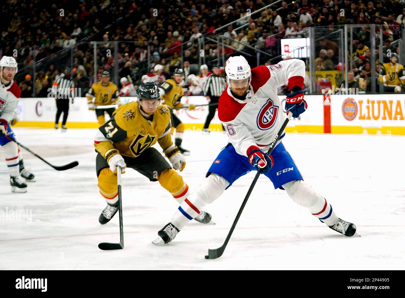 Montreal Canadiens lead Vegas Golden Knights after second period 