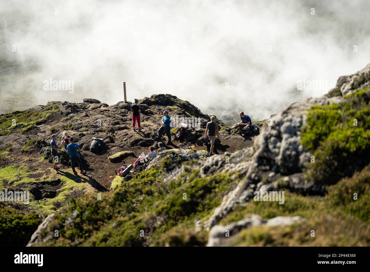 Pico Island Azores Portugal 8th Oct 2022 Hikers Seen Exploring The pico-island-azores-portugal-8th-oct-2022-hikers-seen-exploring-the