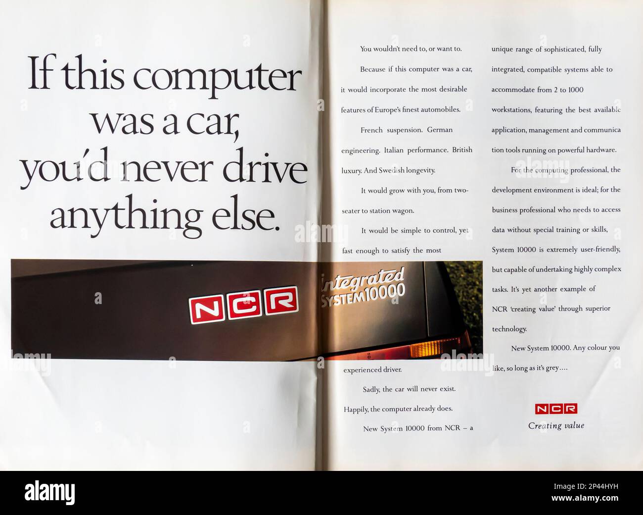 NCR integrated systems advert in a Natgeo magazine May 1988 Stock Photo