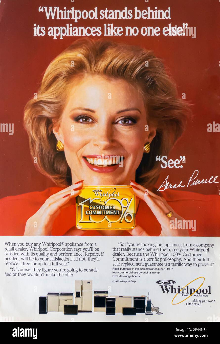 Whirlpool home appliances advert in a Natgeo magazine February 1988