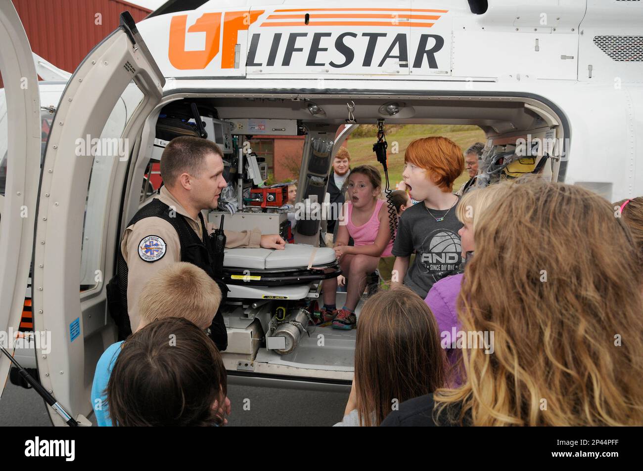 UT Lifestar flight paramedic Chad McClure has the attention of