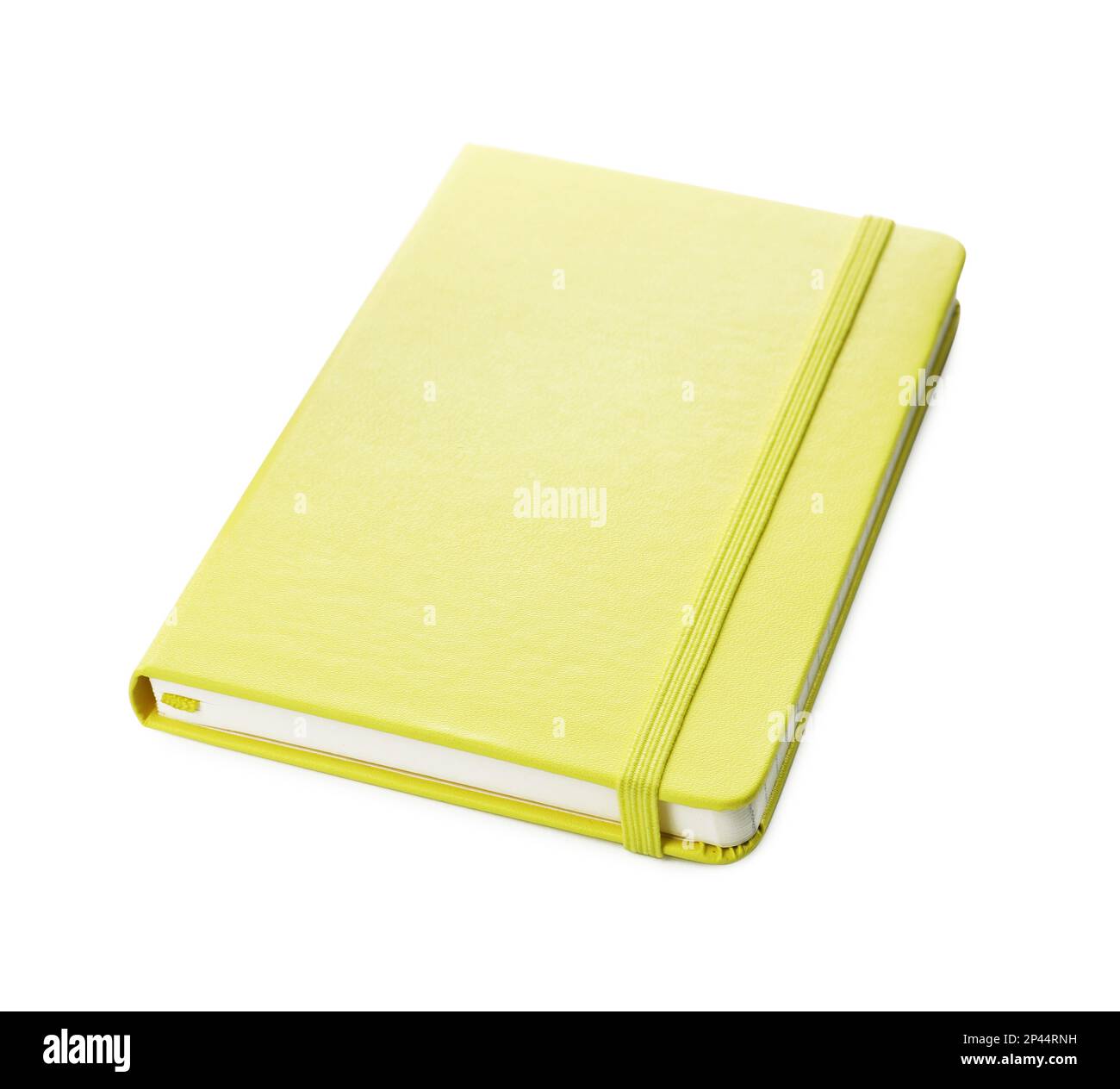 New stylish planner with hard cover isolated on white Stock Photo
