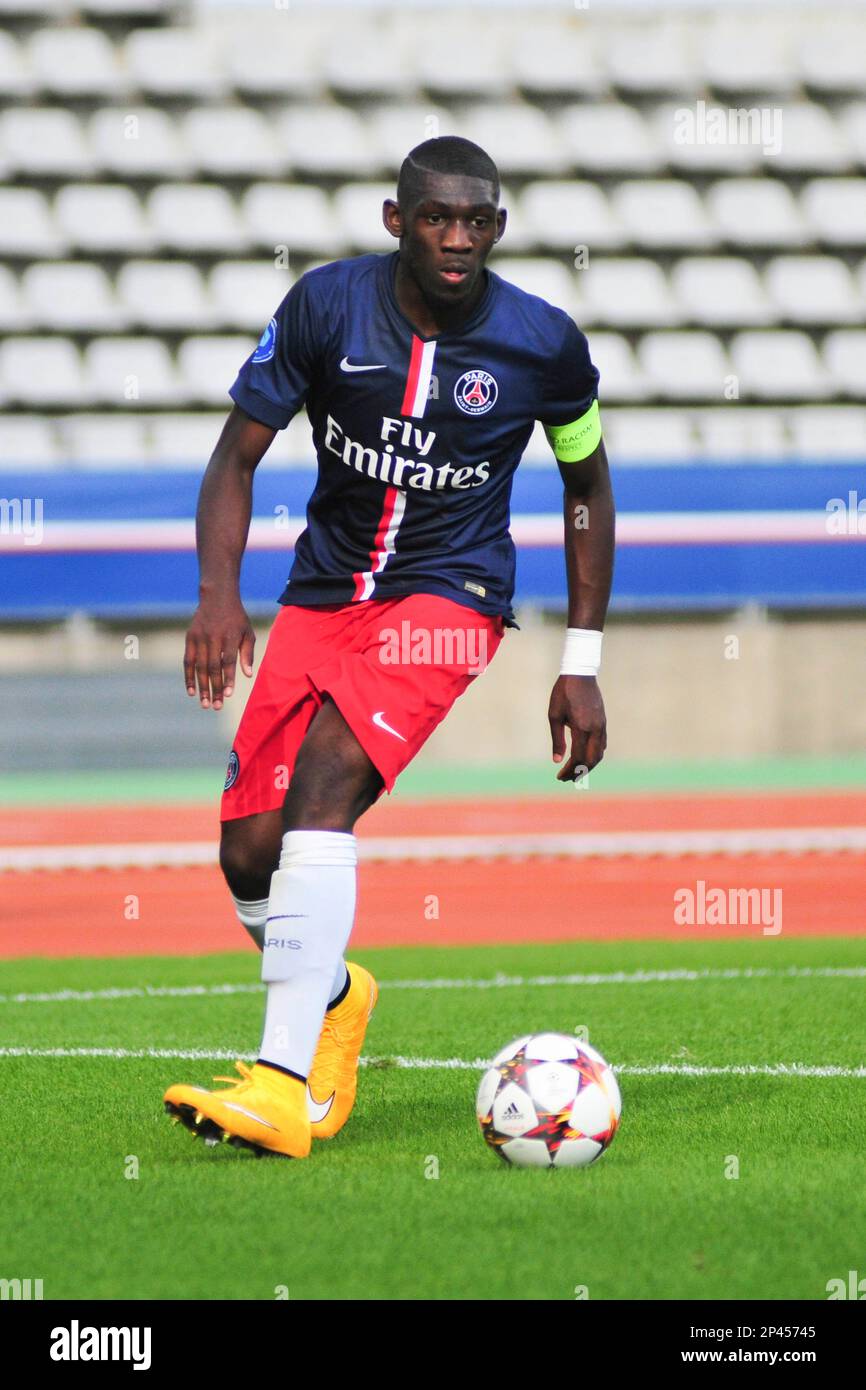 Dylan Batubinsika 30.09.2014 Paris Saint Germain Barcelone Youth League.Photo Philippe le Brech Icon Sport Cal Sport Media via AP Images Stock Photo Alamy