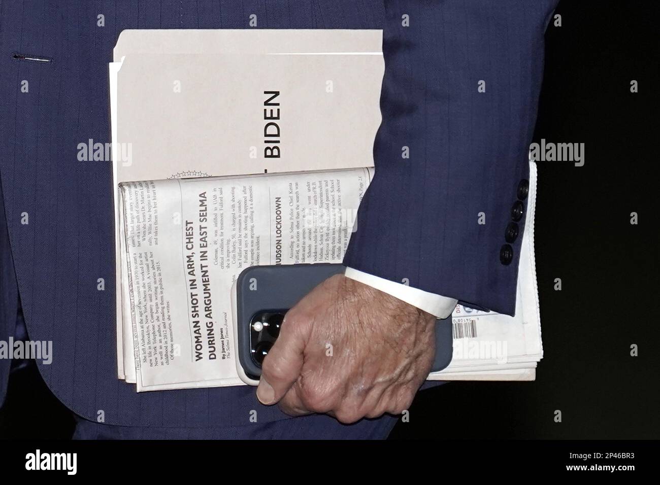 Washington, United States. 05th Mar, 2023. U.S. President Joe Biden walks on the South Lawn of the White House in Washington upon his return from Selma, Alabama on March 5, 2023. Photo by Yuri Gripas/UPI Credit: UPI/Alamy Live News Stock Photo