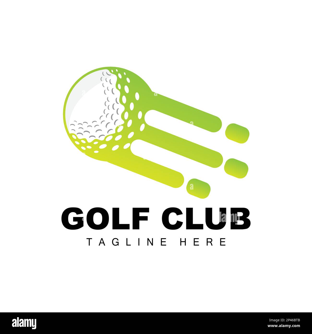 Golf Ball Logo, Vector Stick Golf. Outdoor Sports Game, Discipline