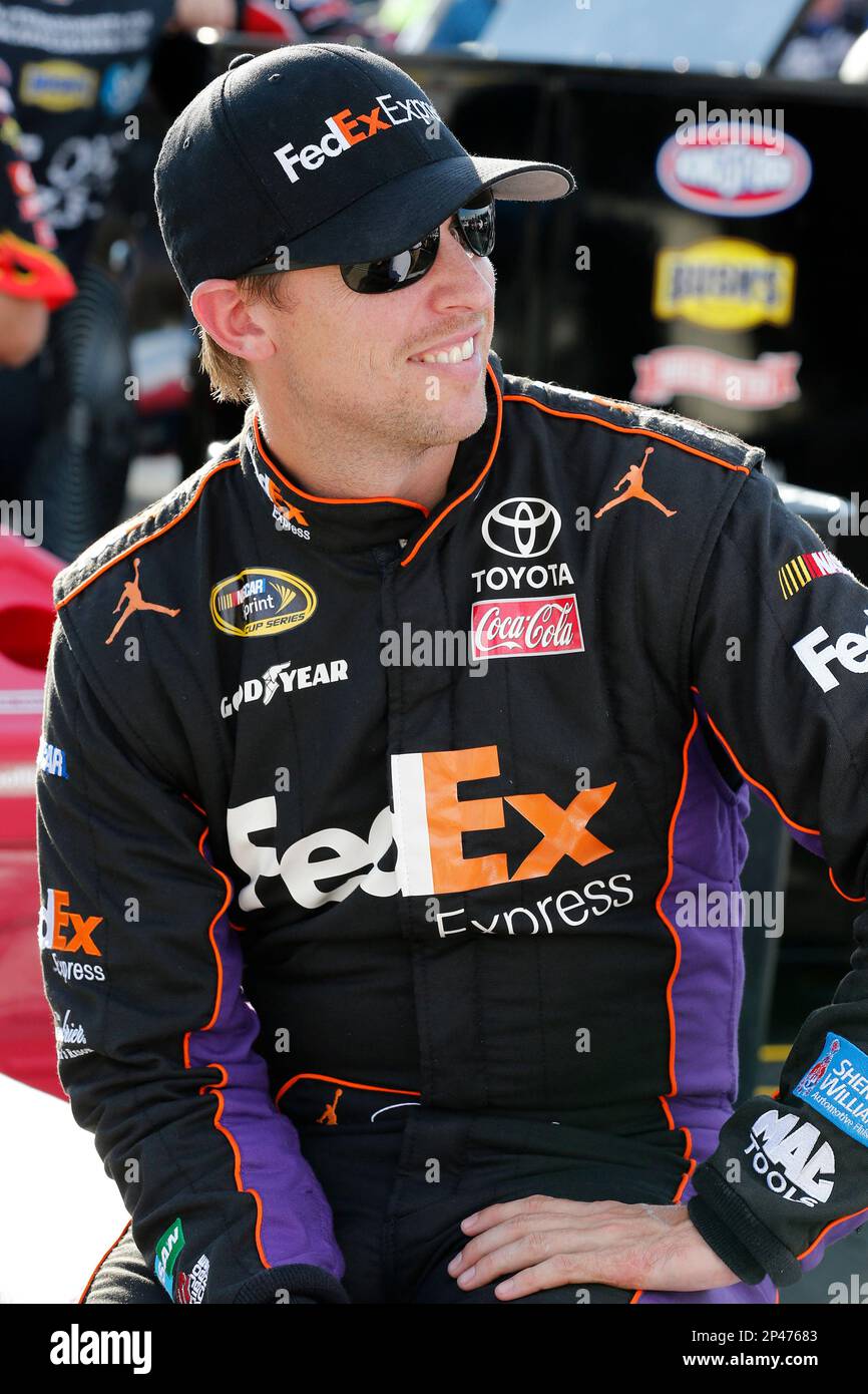 Fedex Racing Denny Hamlin, FedEx Express Toyota Camry during qualifying for the ...