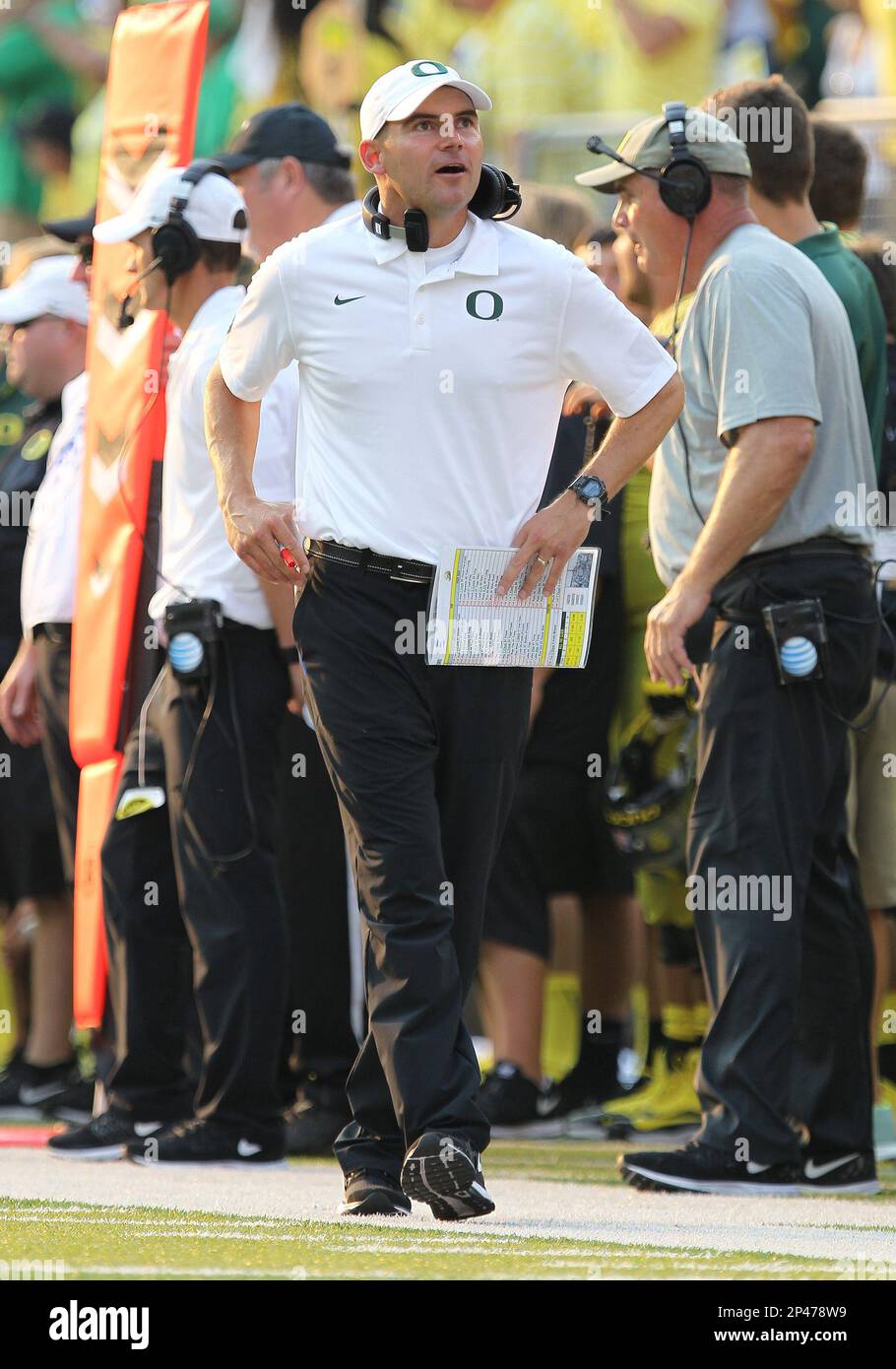 Sept. 6, 2014 Eugene, OR, USA September 06, 2014 Oregon Ducks head