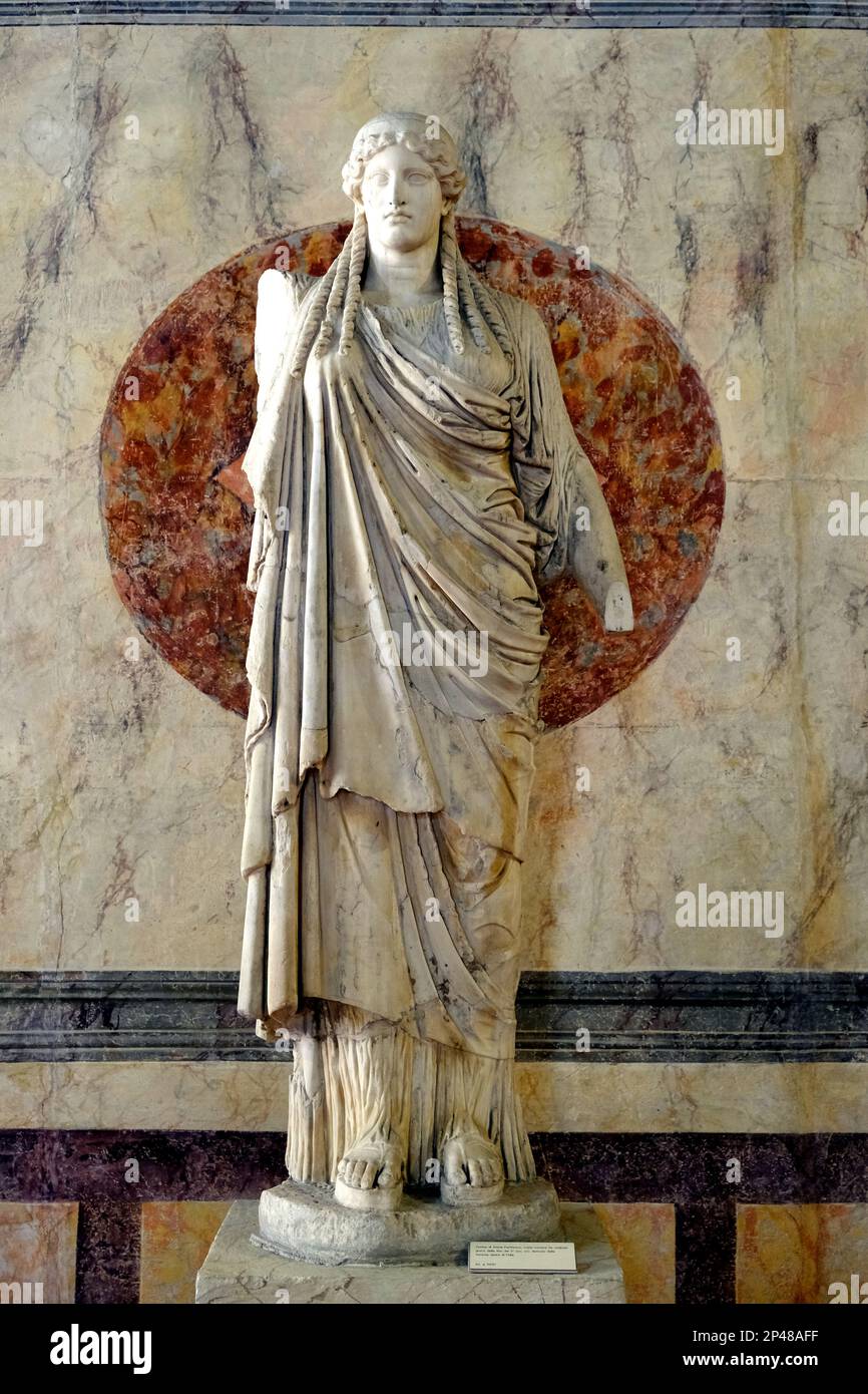 Statue of Atana Parthenos in Palazzo Ducale in Mantua Italy Stock Photo