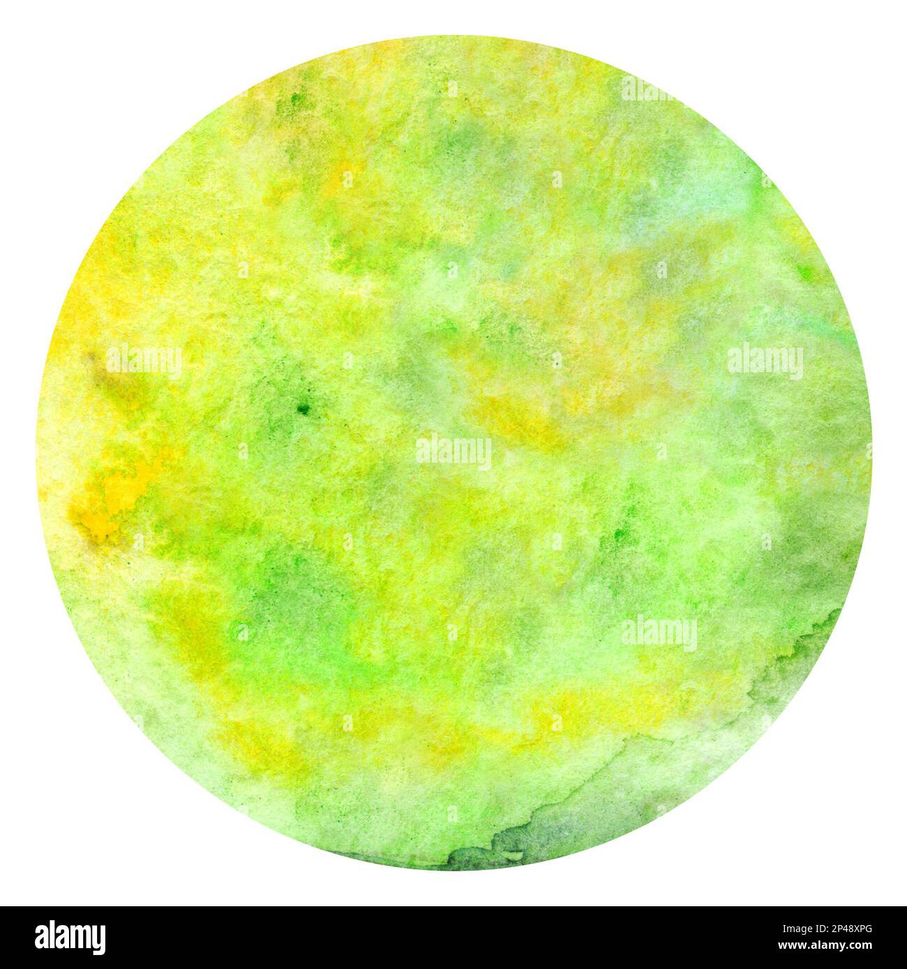 Watercolor green yellow neon texture background pattern circle isolated ...