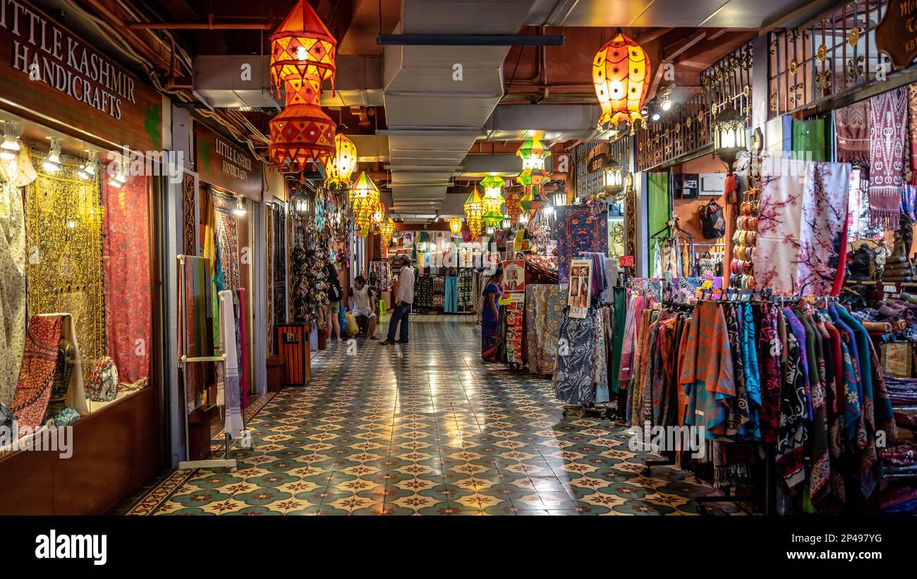 Kuala Lumpur, Malaysia Shops selling traditional clothes and