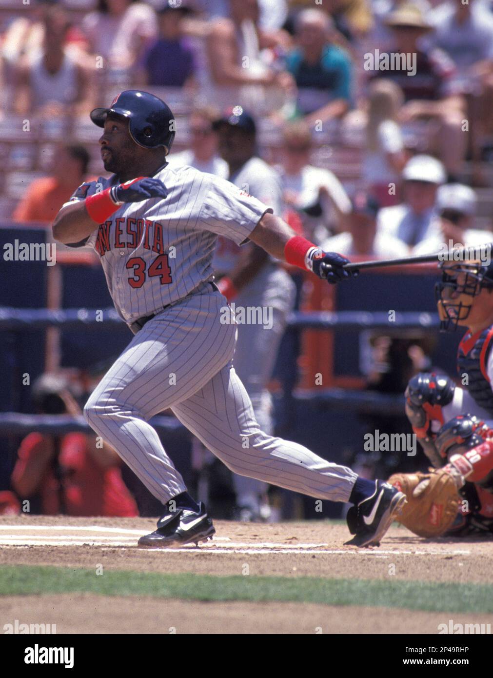 Minnesota Twins Kirby Puckett(34) in action during a game from his 1994