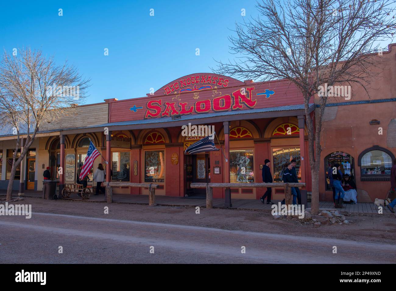 Big Nose Kate's Saloon with Old West style at 417 E Allen Street in downtown Tombstone, Arizona AZ, USA. Stock Photo