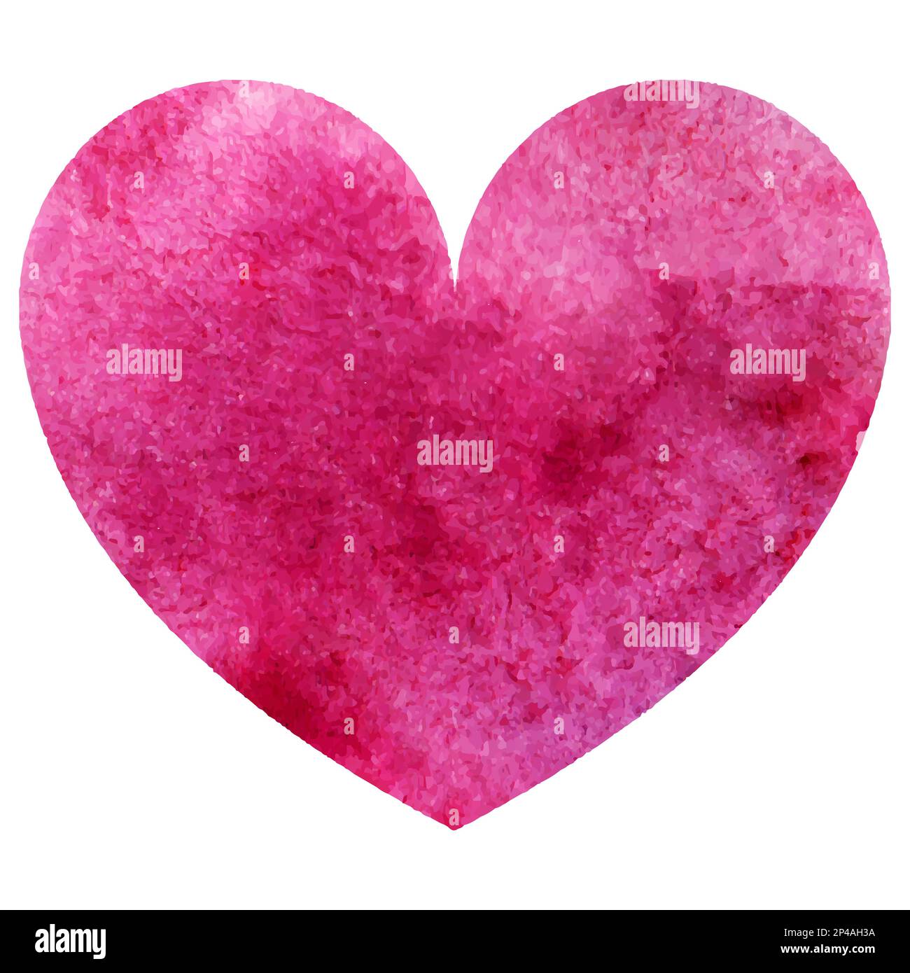 Watercolor pink heart love symbol isolated vector Stock Vector Image