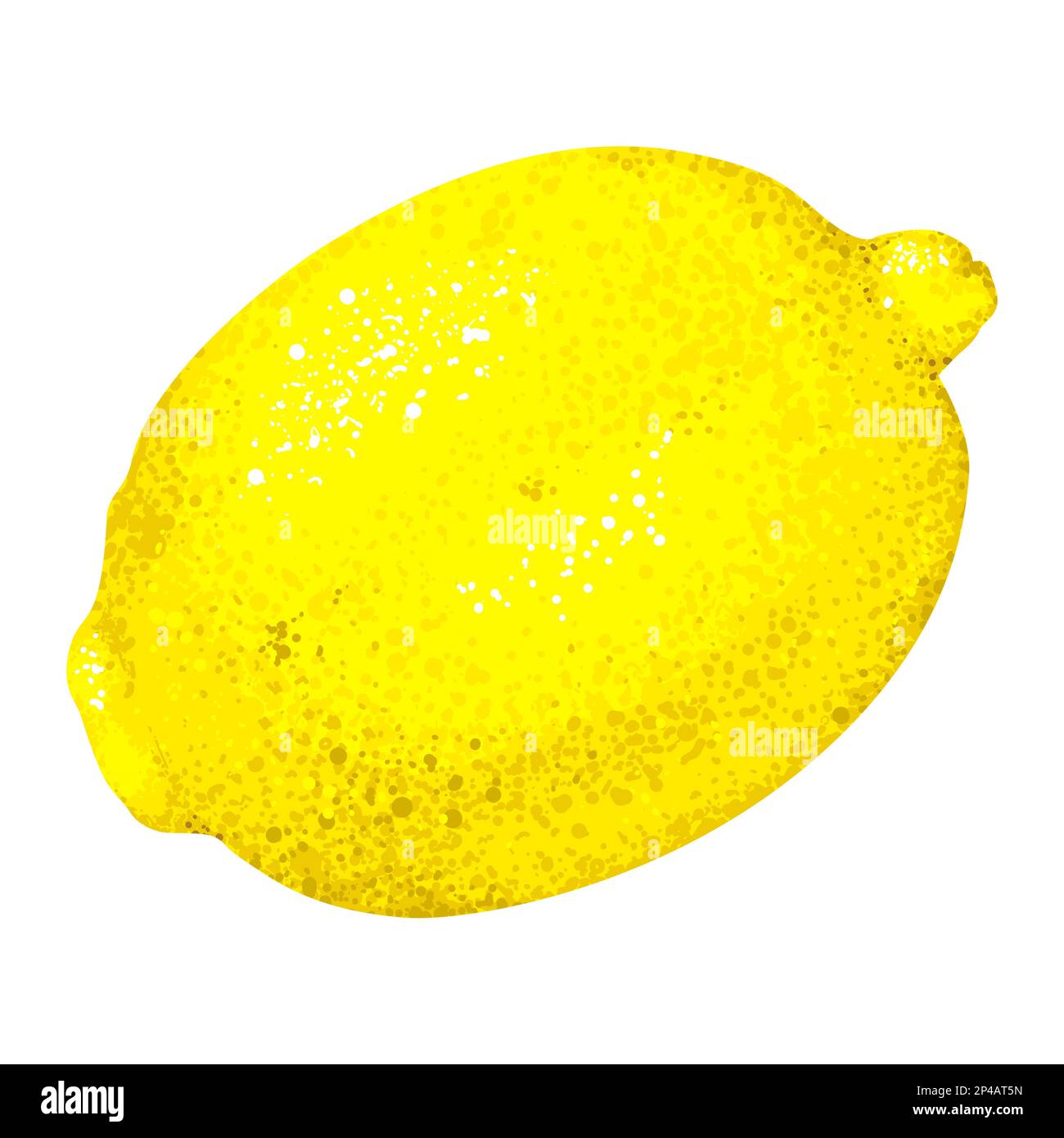 Yellow lemon citrus fruit isolated on white background vector art Stock ...
