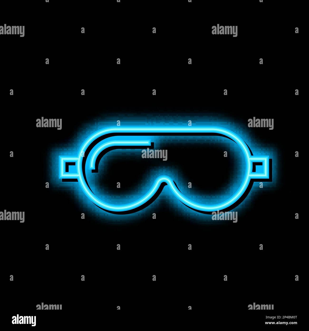 sleep mask silk neon glow icon illustration Stock Vector Image & Art ...