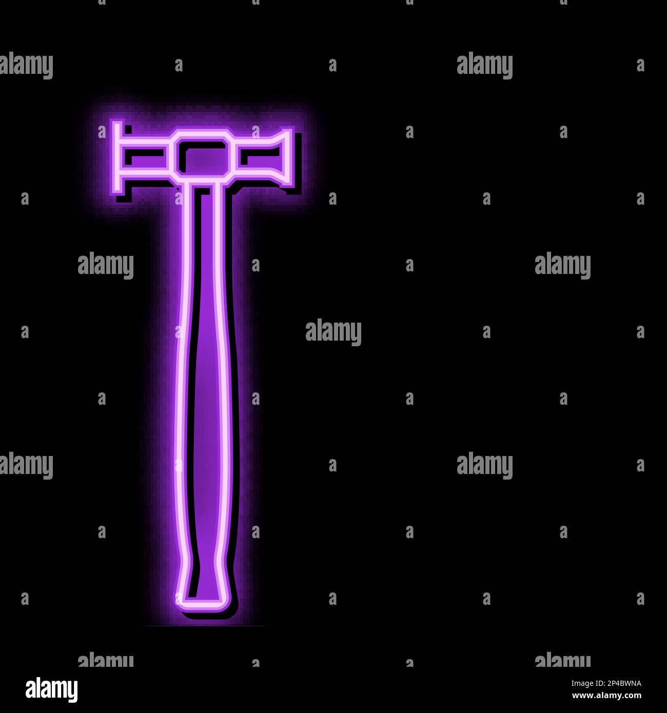 planishing hammer tool neon glow icon illustration Stock Vector Image ...