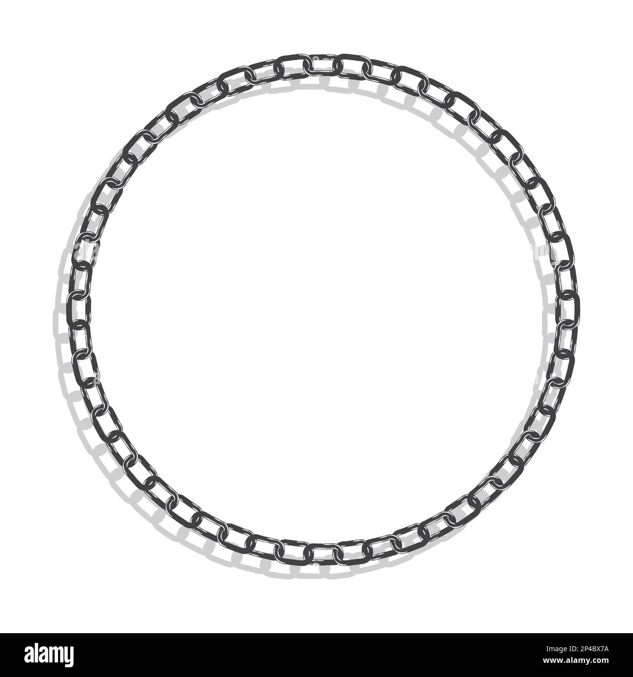 Round CHAIN frame for decorative headers. Gray ornates frames with