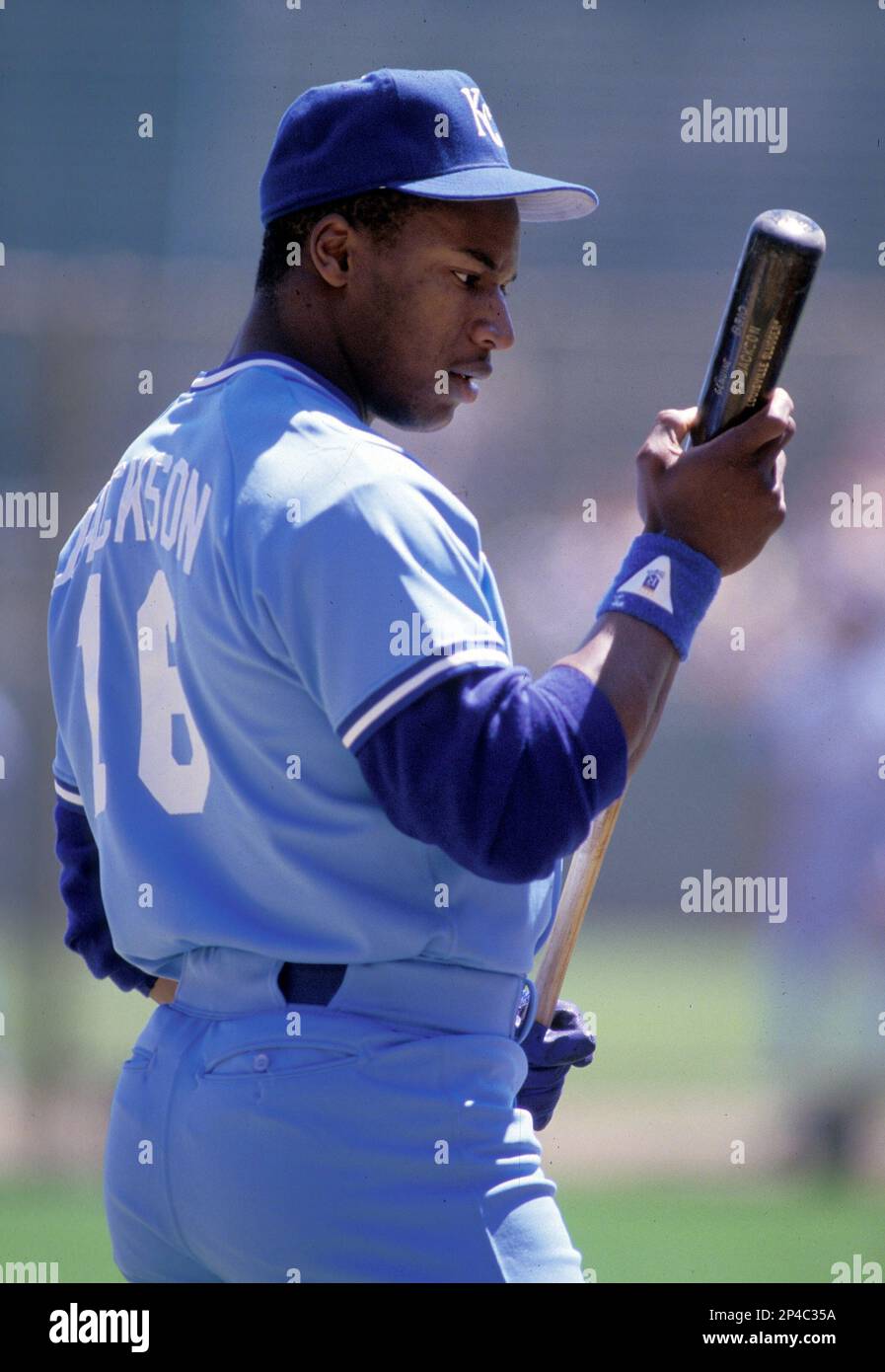 Kansas City Royals Bo Jackson (16) in action during a game from