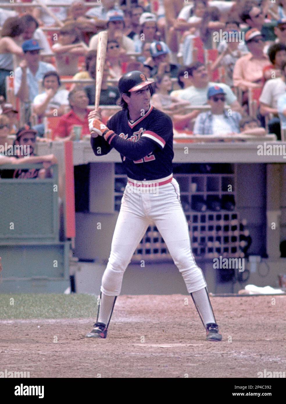 San Francisco Giants Jack Clark (22) in action during a game at Candlestick  Park in San Francisco, California. Jack Clark played for 18 years with 5  different teams.(AP Photo/David Durochik Stock Photo 