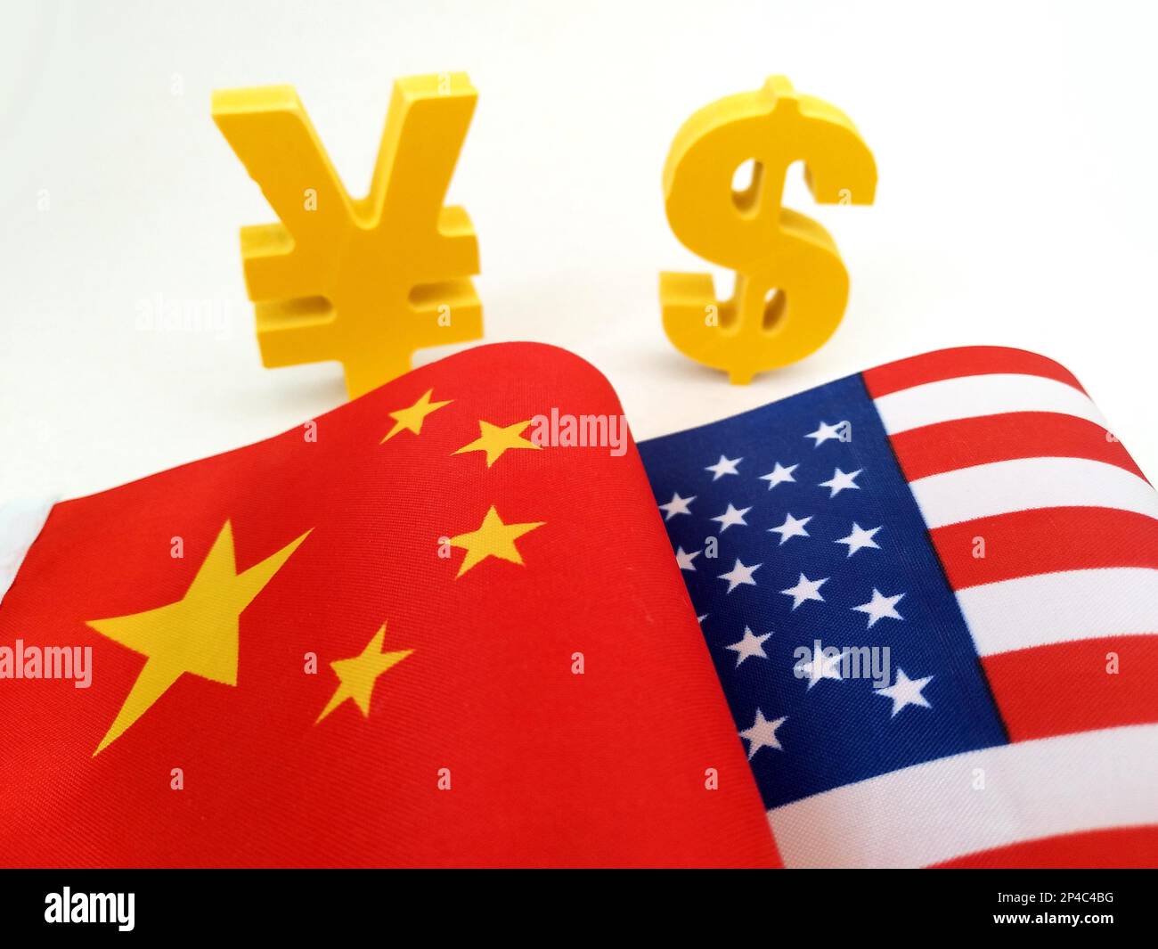 SUQIAN, CHINA - MARCH 6, 2023 - Illustration: Sino-US Economy, Suqian, Jiangsu, China, March 6, 2023. Stock Photo