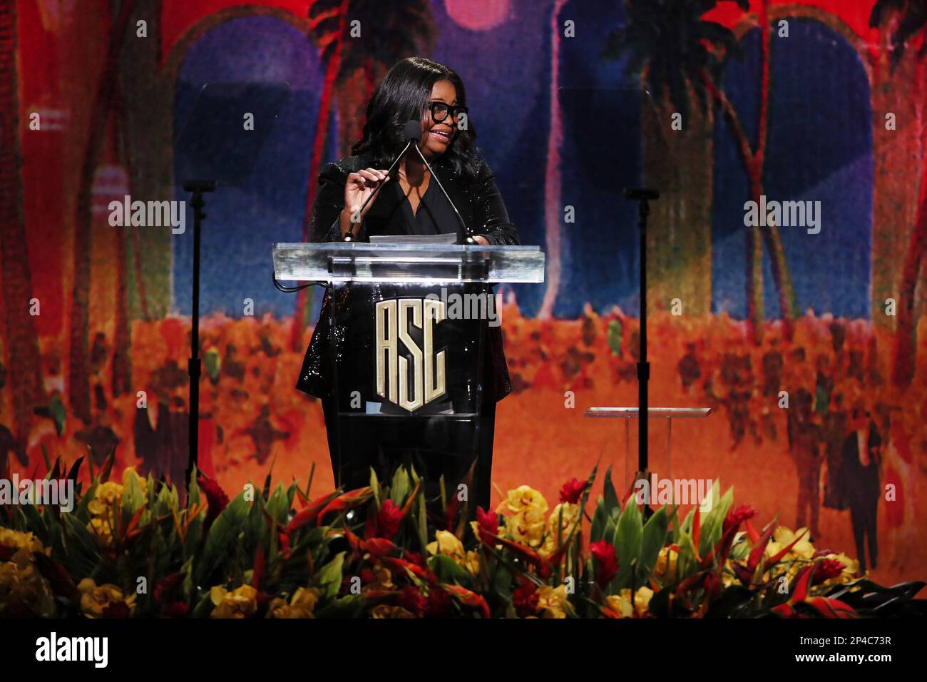 Beverly Hills, USA. 05th Mar, 2023. Octavia Spencer presents the 'Lifetime Achievement' award during the 37th American Society of Cinematographers Awards at the Beverly Hilton on March 5, 2023 in Beverly Hills, California. Photo: Moloshok Photography/imageSPACE/Sipa USA Credit: Sipa USA/Alamy Live News Stock Photo