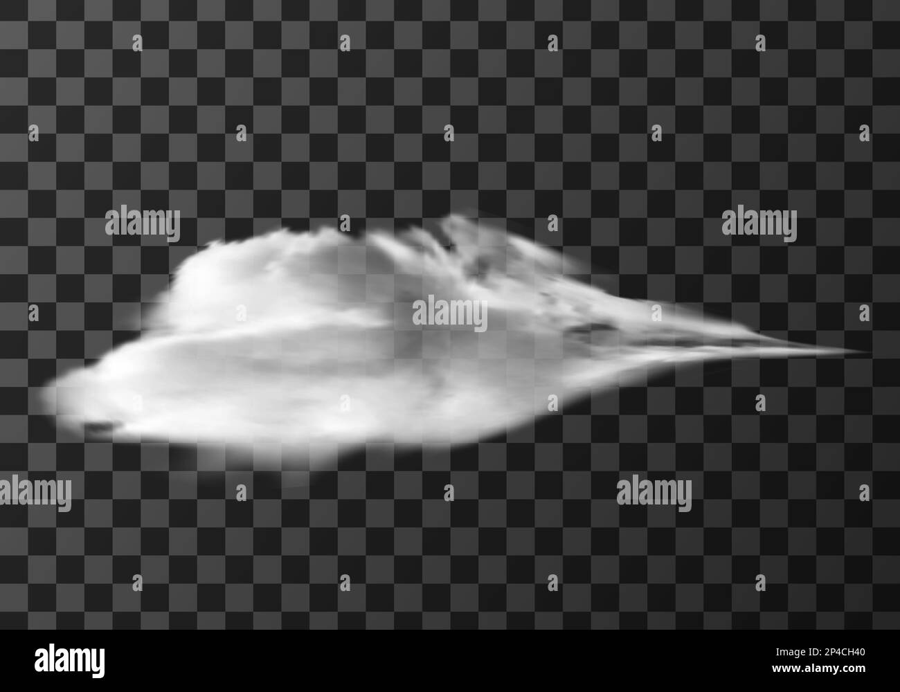 White cloud, weather meteo icon realistic vector illustration. Fluffy