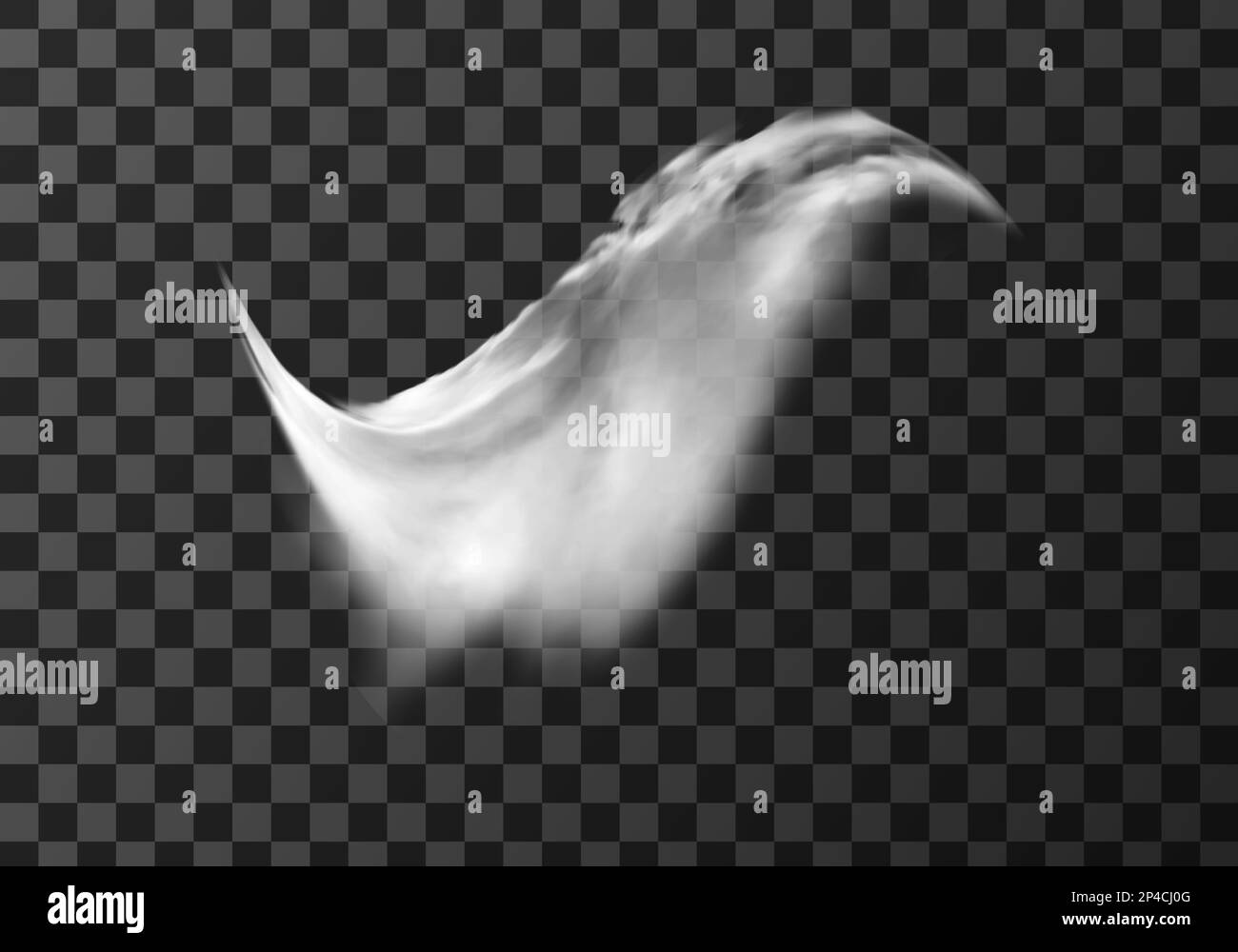 White cloud, weather meteo icon realistic vector illustration. Fluffy