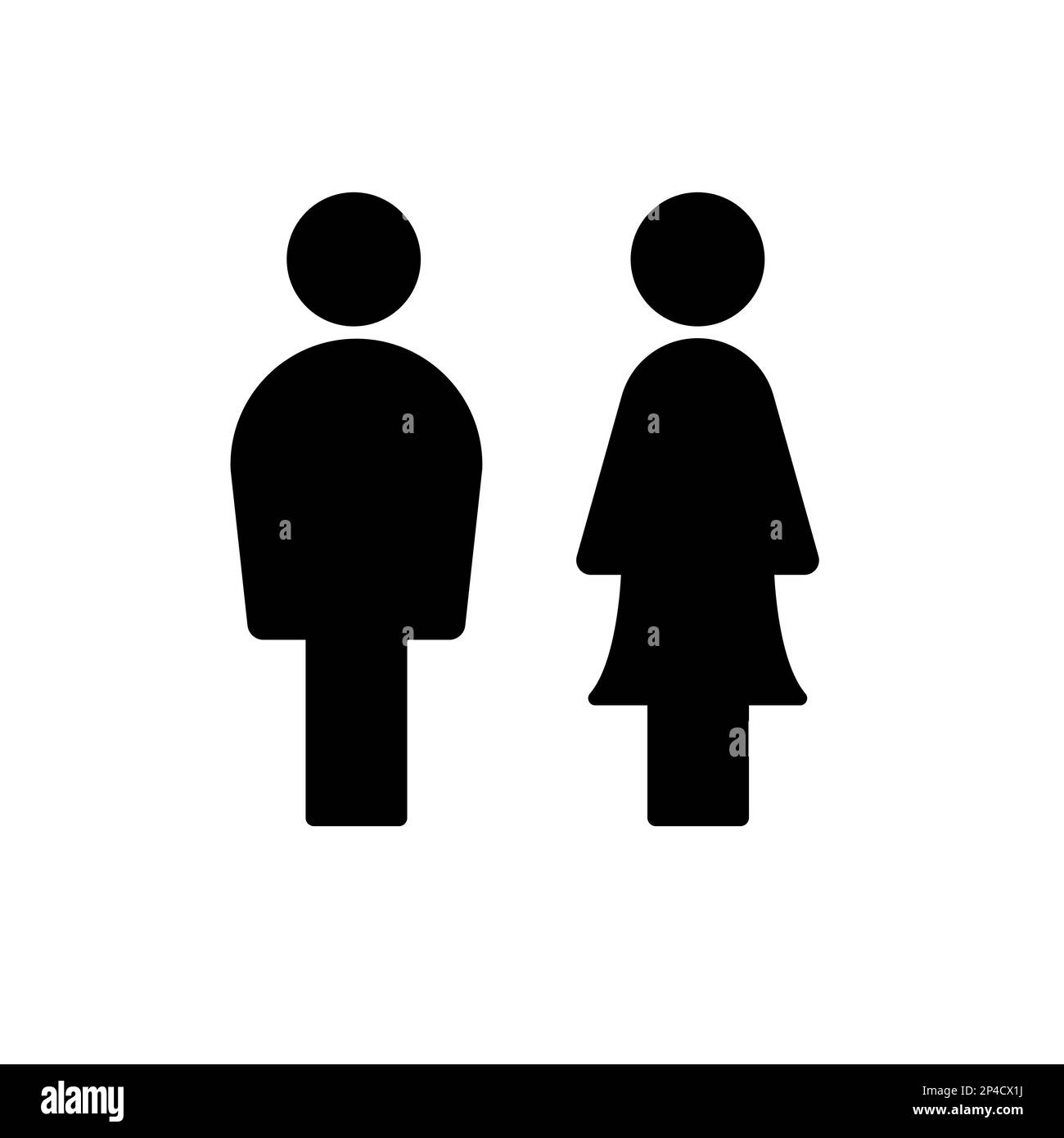 Male and Female Restrooms Bathroom Icon Stock Vector