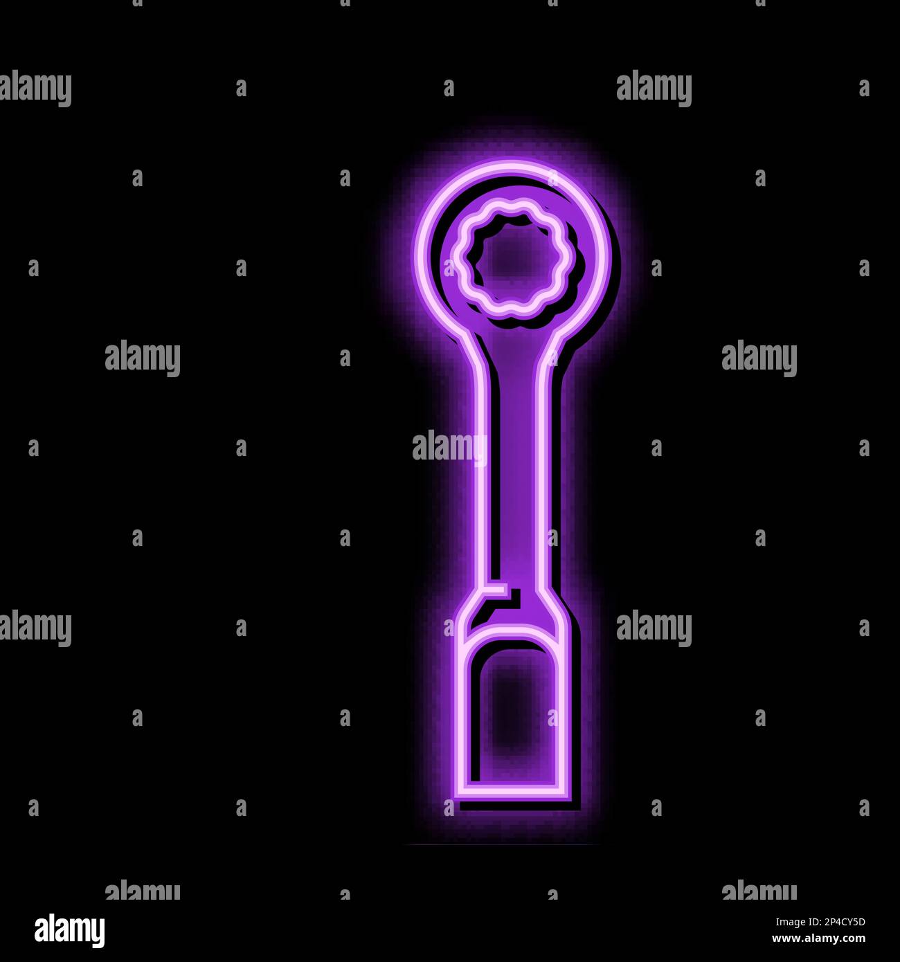 hammer wrench tool neon glow icon illustration Stock Vector Image & Art ...