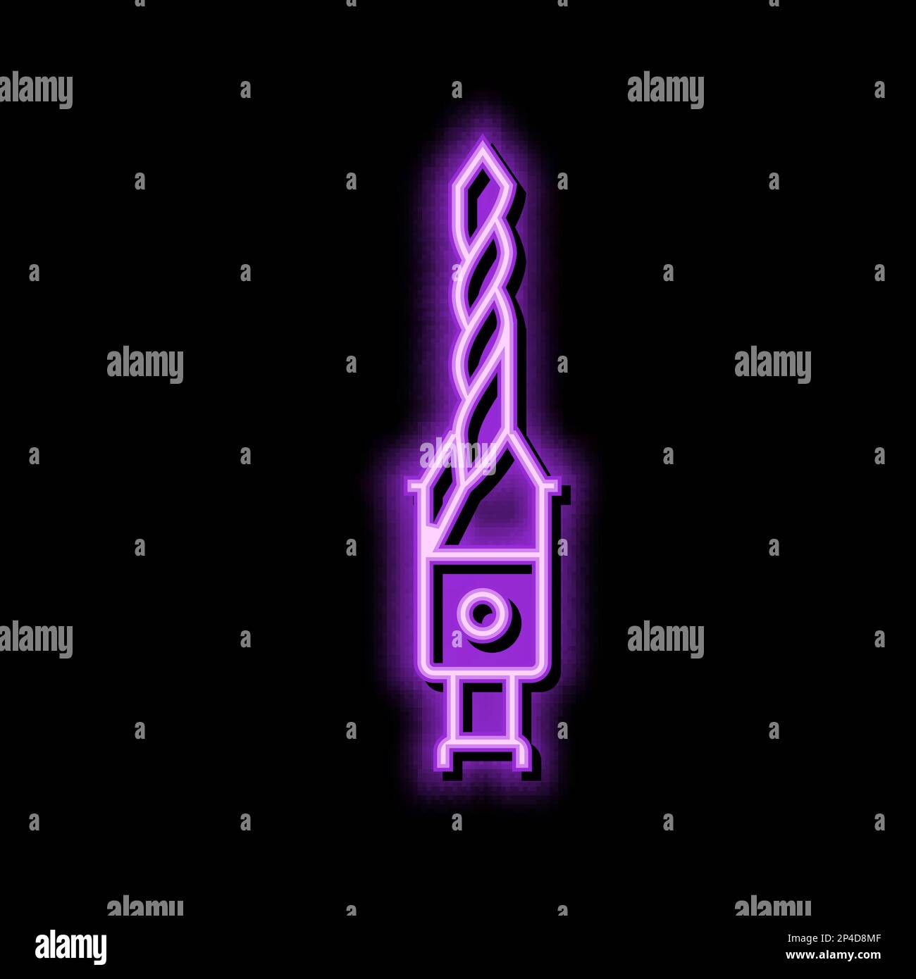countersink drill bit neon glow icon illustration Stock Vector Image ...