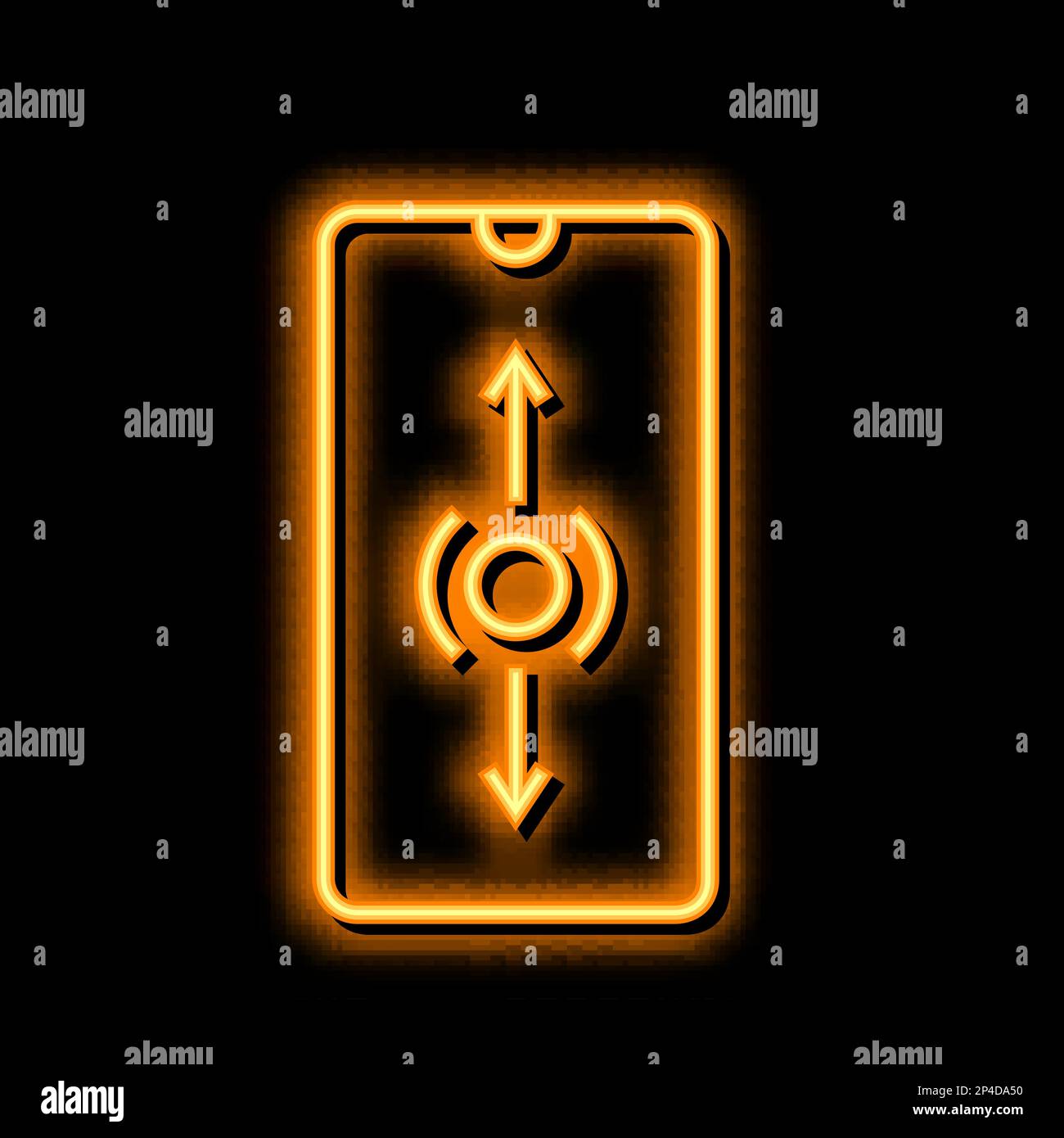 mobile scroll neon glow icon illustration Stock Vector Image & Art - Alamy