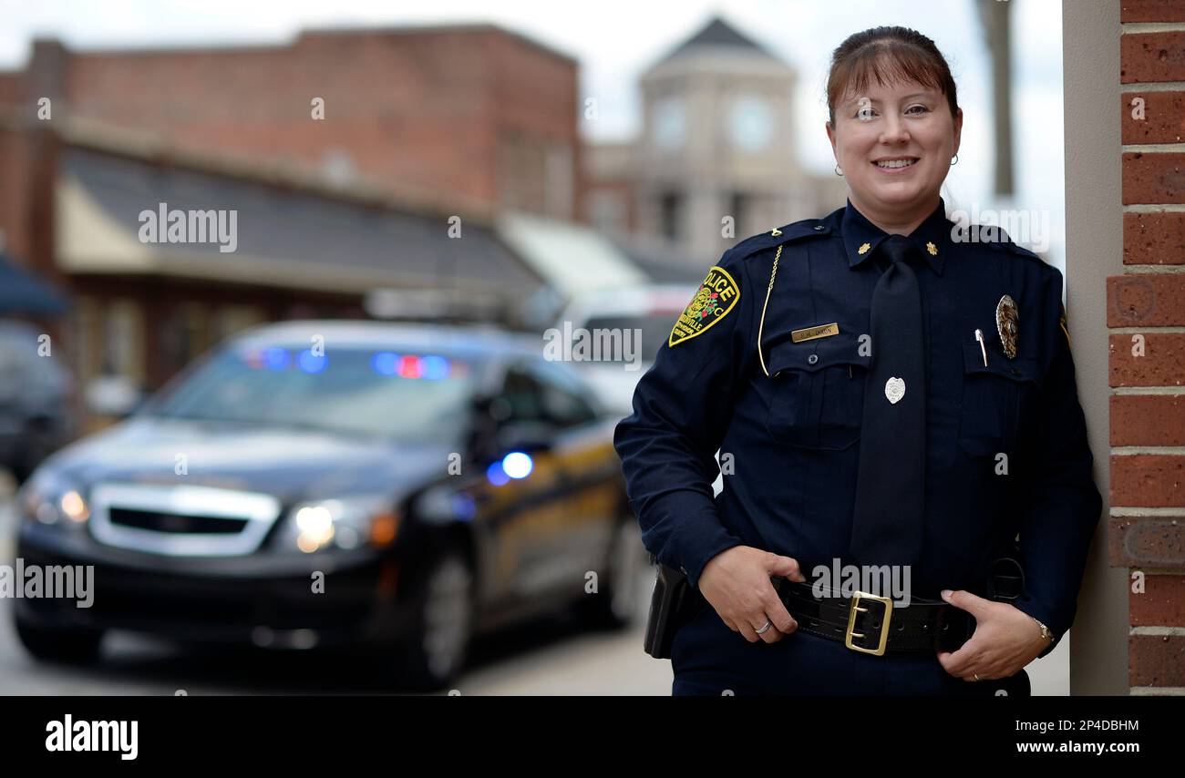 Gibsonville Police officer Becky Dixon, poses for a photo in