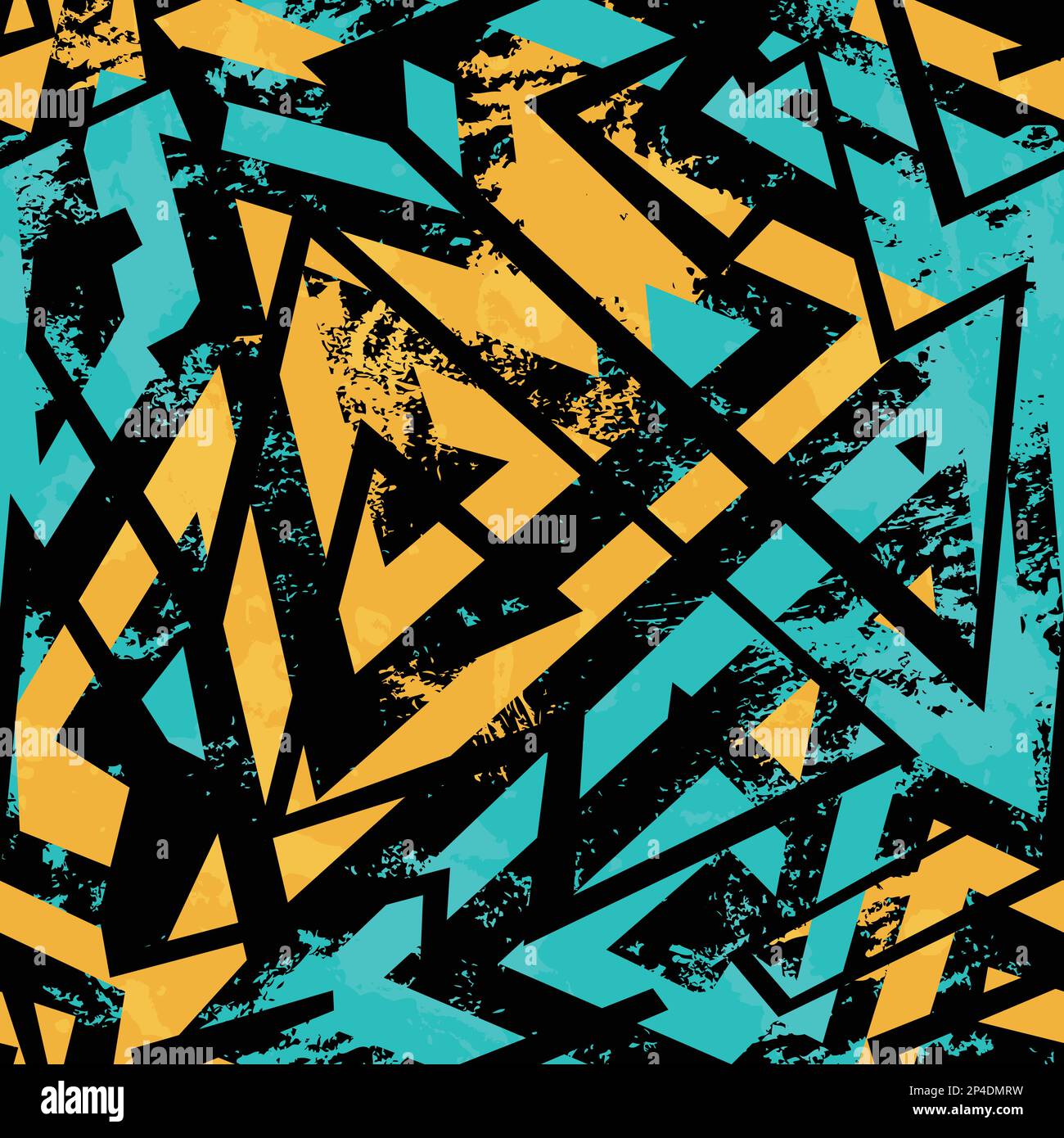 urban seamless pattern with grunge effect Stock Vector