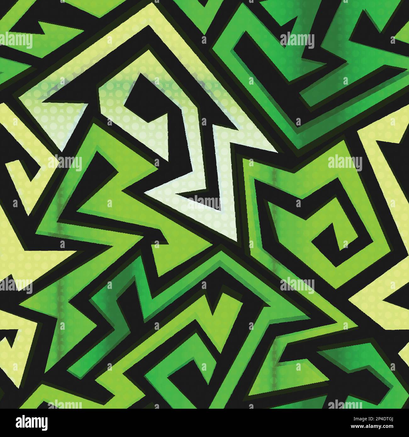green maze seamless pattern Stock Vector