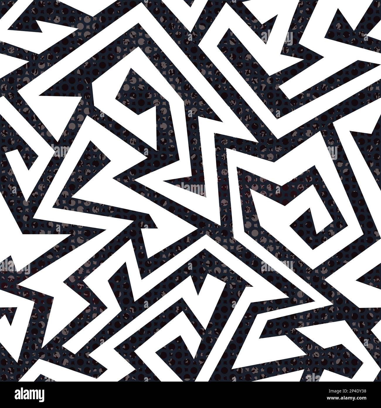 white maze seamless pattern with grunge effect Stock Vector