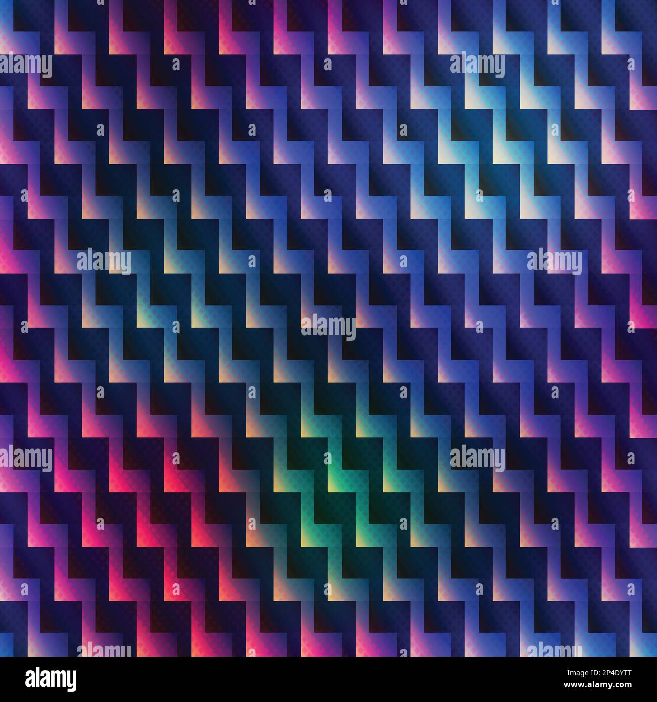 zigzag seamless pattern with grunge effect Stock Vector