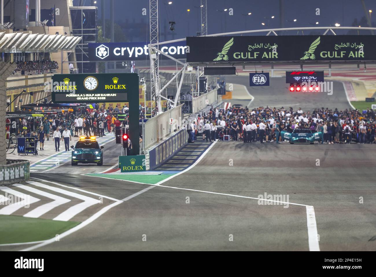 March 5, 2023, Rome, Bahrain Starting grid with the Aston Martin