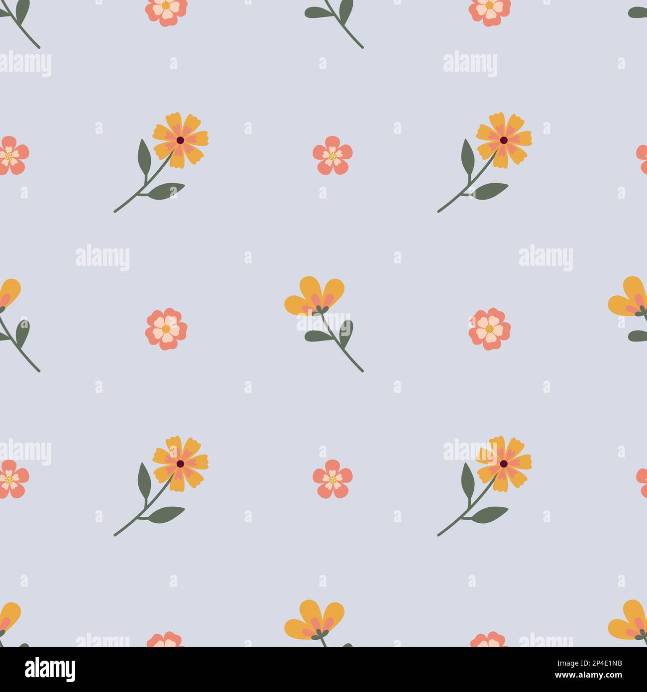 Cute blue field flower Stock Vector Images - Alamy