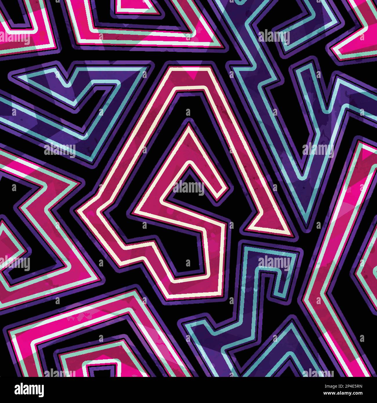 Violet spirals. Seamless pattern. Stock Vector