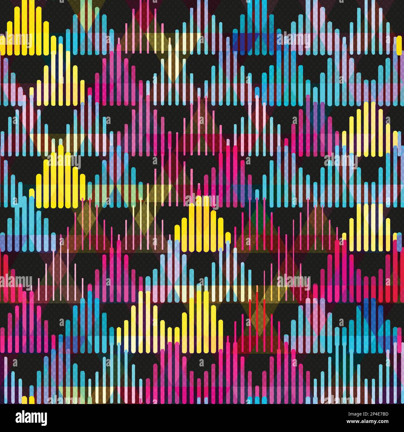 Colorful triangle seamless pattern. Geometric shapes abstract background. Stock Vector