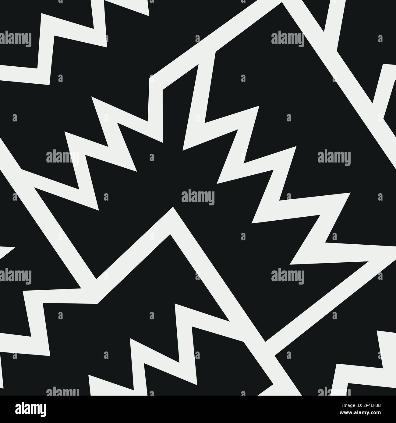 Monochrome african geometric seamless pattern Stock Vector