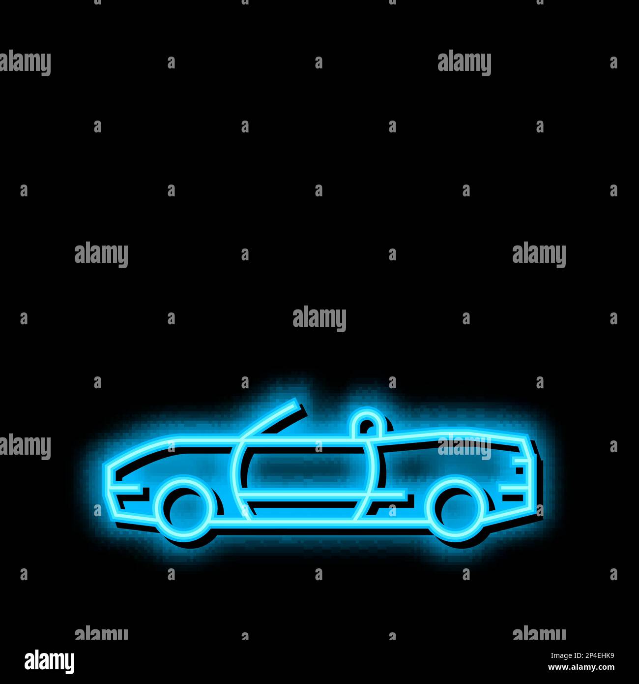 convertible car neon glow icon illustration Stock Vector Image & Art ...