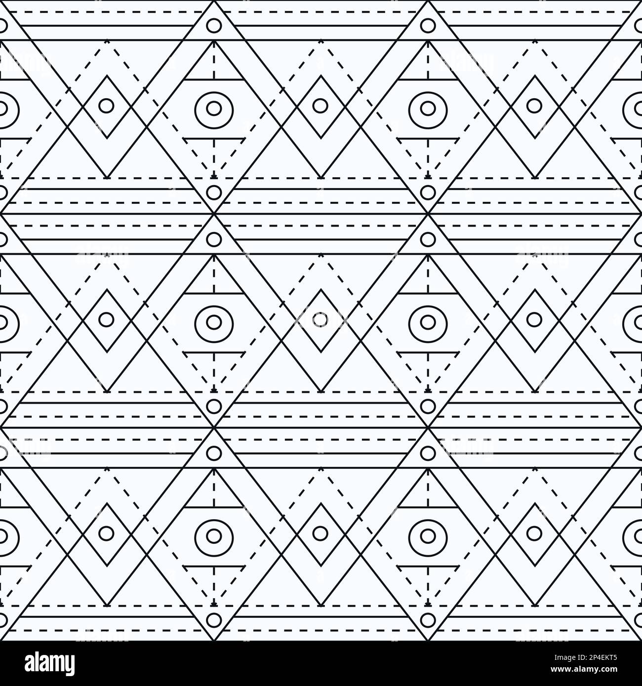 Monochrome marking geometric seamless pattern Stock Vector