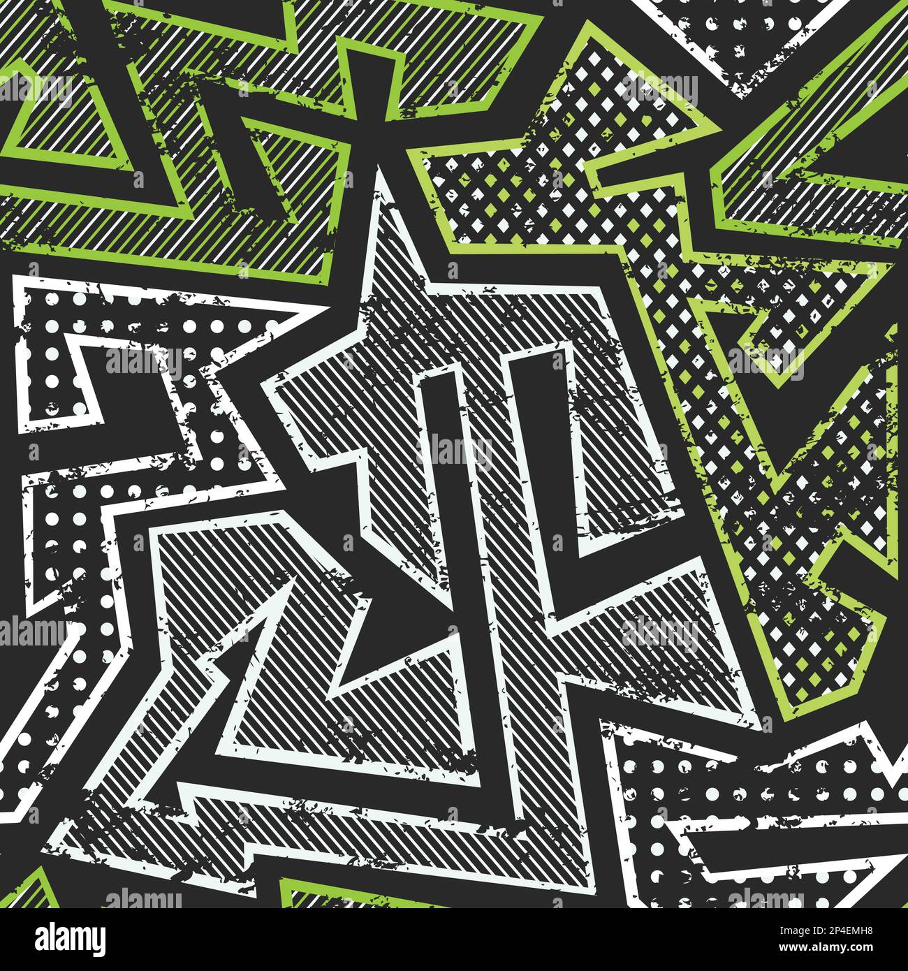 Green color fabric seamless pattern. Stock Vector