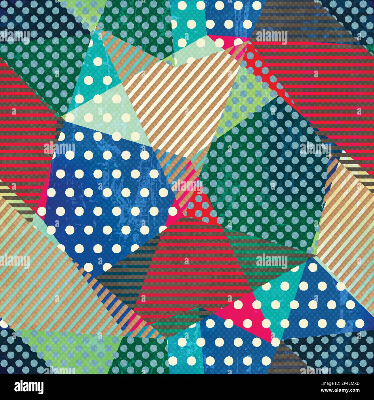 Cloth seamless pattern with grunge texture. Stock Vector