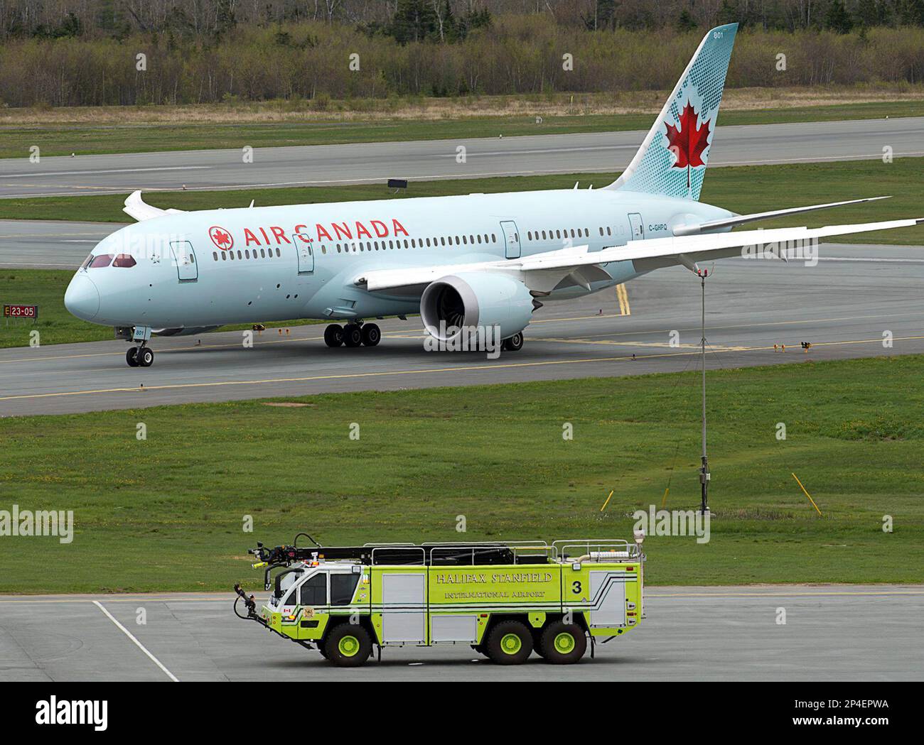 Air Canada's Boeing 787 Dreamliner jet arrives at Halifax Stanfield