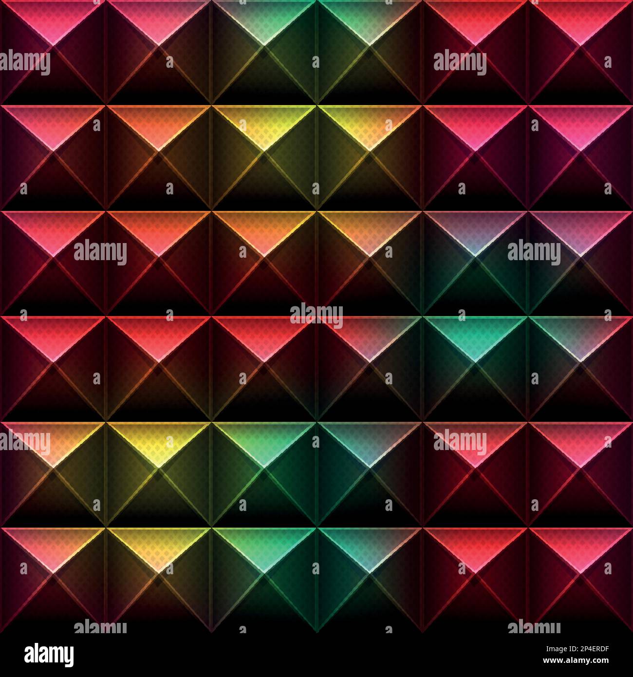 Bright square seamless pattern. Stock Vector